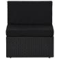 Preview: 4-tlg. Garten-Lounge-Set Poly Rattan Schwarz
