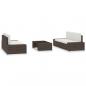 Preview: 5-tlg. Garten-Lounge-Set Poly Rattan Braun