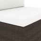 Preview: 5-tlg. Garten-Lounge-Set Poly Rattan Braun