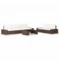 Preview: ARDEBO.de - 6-tlg. Garten-Lounge-Set Poly Rattan Braun