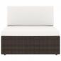 Preview: 4-tlg. Garten-Lounge-Set Poly Rattan Braun