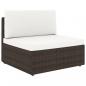 Preview: 4-tlg. Garten-Lounge-Set Poly Rattan Braun