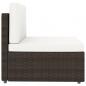 Preview: 4-tlg. Garten-Lounge-Set Poly Rattan Braun