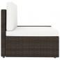 Preview: 4-tlg. Garten-Lounge-Set Poly Rattan Braun