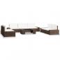 Preview: ARDEBO.de - 8-tlg. Garten-Lounge-Set Poly Rattan Braun