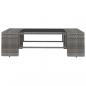 Preview: 5-tlg. Garten-Lounge-Set Poly Rattan Grau