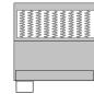 Preview: Boxspringbett Dunkelgrau Stoff 120x200 cm