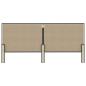 Preview: Boxspringbett Dunkelgrau Stoff 200x200 cm