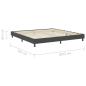 Preview: Boxspringbett Dunkelgrau Stoff 200x200 cm