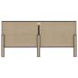 Preview: Boxspringbett Dunkelgrau Stoff 200x200 cm