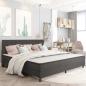 Preview: Boxspringbett Dunkelgrau Stoff 200x200 cm