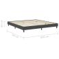 Preview: Boxspringbett Dunkelgrau Stoff 200x200 cm