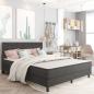 Preview: Boxspringbett Dunkelgrau Stoff 160x200 cm