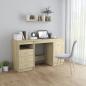 Preview: ARDEBO.de - Schreibtisch Sonoma-Eiche 140x50x76 cm Holzwerkstoff