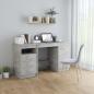 Preview: ARDEBO.de - Schreibtisch Betongrau 140x50x76 cm Holzwerkstoff