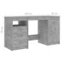 Preview: Schreibtisch Betongrau 140x50x76 cm Holzwerkstoff
