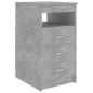 Preview: Schreibtisch Betongrau 140x50x76 cm Holzwerkstoff