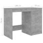Preview: Schreibtisch Betongrau 140x50x76 cm Holzwerkstoff
