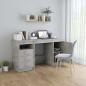 Preview: Schreibtisch Betongrau 140x50x76 cm Holzwerkstoff