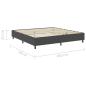 Preview: Boxspringbett Dunkelgrau Stoff 200x200 cm