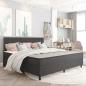 Preview: ARDEBO.de - Boxspringbett Dunkelgrau Stoff 200x200 cm