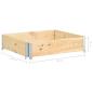 Preview: Hochbeet 100x100 cm Kiefer Massivholz