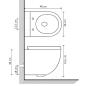 Preview: Wand-WC ohne Spülrand mit Einbau-Spülkasten Keramik Weiß