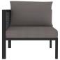Preview: Sofa-Eckelement mit Rechter Armlehne Poly Rattan Anthrazit