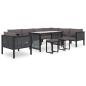 Preview: Sofa-Eckelement mit Rechter Armlehne Poly Rattan Anthrazit