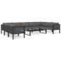 Preview: Sofa-Eckelement mit Rechter Armlehne Poly Rattan Anthrazit