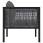 Preview: Sofa-Eckelement mit Rechter Armlehne Poly Rattan Anthrazit