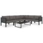Preview: Sofa-Eckelement mit Rechter Armlehne Poly Rattan Anthrazit