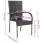 Preview: Stapelbare Gartenstühle 4 Stk. Poly Rattan Braun