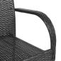 Preview: Stapelbare Gartenstühle 4 Stk. Poly Rattan Schwarz