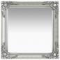 Preview: ARDEBO.de - Wandspiegel im Barock-Stil 60 x 60 cm Silbern