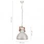 Preview: Hängelampe Industriestil 25 W Silbern Rund 40 cm E27