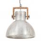 Preview: Hängelampe Industriestil 25 W Silbern Rund 40 cm E27