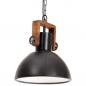Preview: Hängelampe Industriestil 25 W Schwarz Rund 30 cm E27
