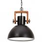 Preview: Hängelampe Industriestil 25 W Schwarz Rund 30 cm E27