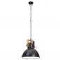 Preview: Hängelampe Industriestil 25 W Schwarz Rund 30 cm E27