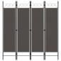 Preview: ARDEBO.de - 4-tlg. Raumteiler Anthrazit 160 x 180 cm