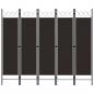Preview: ARDEBO.de - 5-tlg. Raumteiler Braun 200 x 180 cm