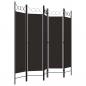 Preview: 5-tlg. Raumteiler Braun 200 x 180 cm