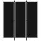 Preview: ARDEBO.de - 3-tlg. Raumteiler Schwarz 150x180 cm