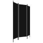 Preview: 3-tlg. Raumteiler Schwarz 150x180 cm