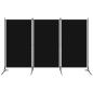 Preview: ARDEBO.de - 3-tlg. Raumteiler Schwarz 260x180 cm 