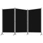 Preview: 3-tlg. Raumteiler Schwarz 260x180 cm 