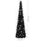 Preview: Künstlicher Pop-Up-Weihnachtsbaum Schwarz 150 cm PET