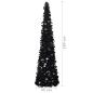 Preview: Künstlicher Pop-Up-Weihnachtsbaum Schwarz 180 cm PET