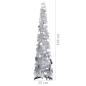 Preview: Künstlicher Pop-Up-Weihnachtsbaum Silber 120 cm PET